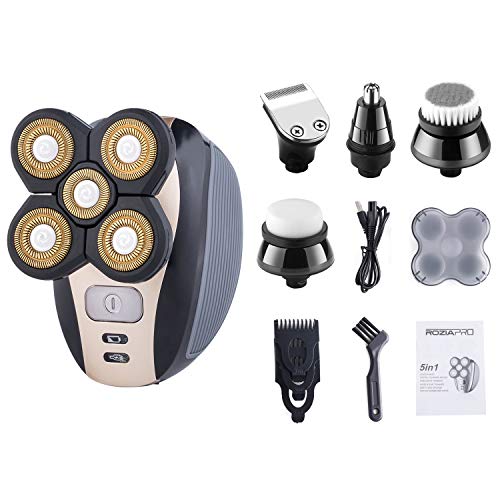 Electric Razor for Men Head Shaver for Bald Men Grooming Kit 5 in 1 Wet Dry R...