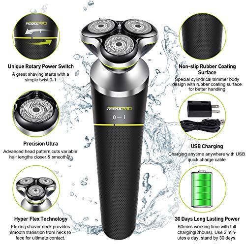 Roziapro Electric Razor for Men - 5 in 1 Rotary Shavers for Men -Mens Electri...