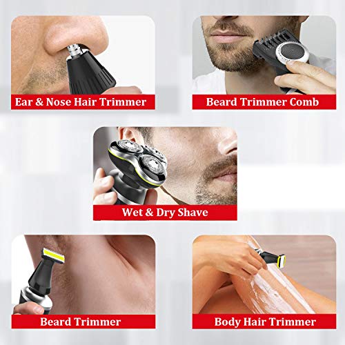 Roziapro Electric Razor for Men - 5 in 1 Rotary Shavers for Men -Mens Electri...