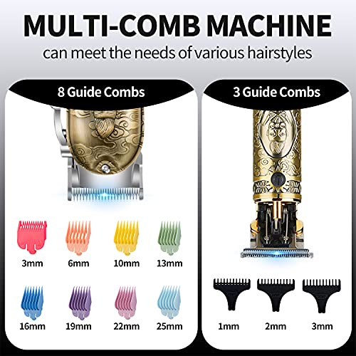 Roziapro Hair Clippers for Men T-Blade Trimmer Professional Barber Clippers -...