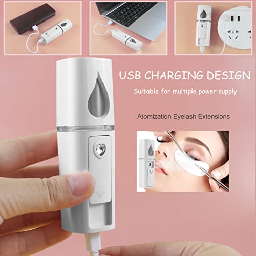 Nano Facial Mister Portable Mist Sprayer with Mirror Mini Cool Mist Spray for...