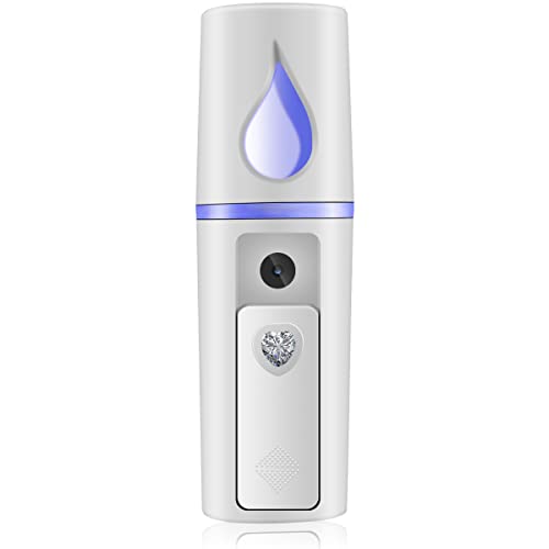 Nano Facial Mister Portable Mist Sprayer with Mirror Mini Cool Mist Spray for...