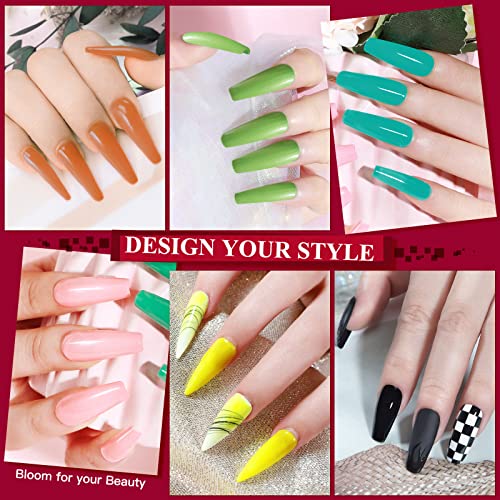 RSTYLE Gel Nail Polish Starter Kit with U V Light, 10 Colors Red Pink Blue Gr...