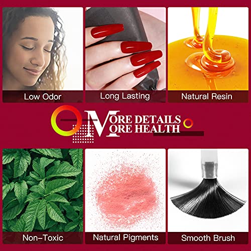 RSTYLE Gel Nail Polish Starter Kit with U V Light, 10 Colors Red Pink Blue Gr...