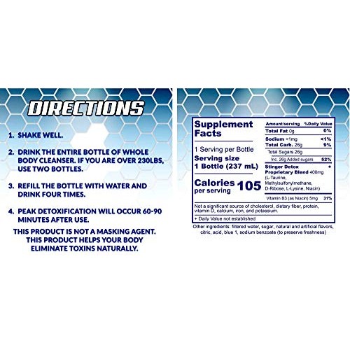Stinger Detox Drink Plus RU Clean 6 Urine Drug Test Kit to Quickly Detoxify a...