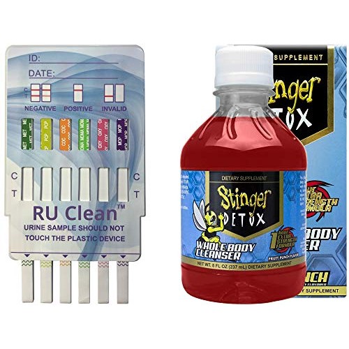 Stinger Detox Drink Plus RU Clean 6 Urine Drug Test Kit to Quickly Detoxify a...