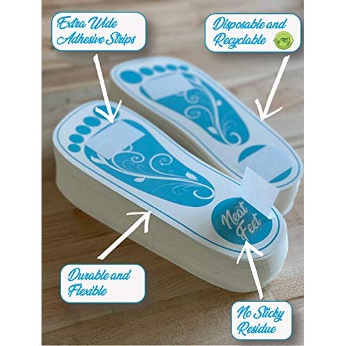 25 Pairs (50 feet) Premium Disposable Spray Tanning Feet Pads for Sunless Tan...