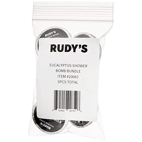 RUDY's Eucalyptus Shower Bombs - Natural Ingredients and Essential Oils (5 Co...