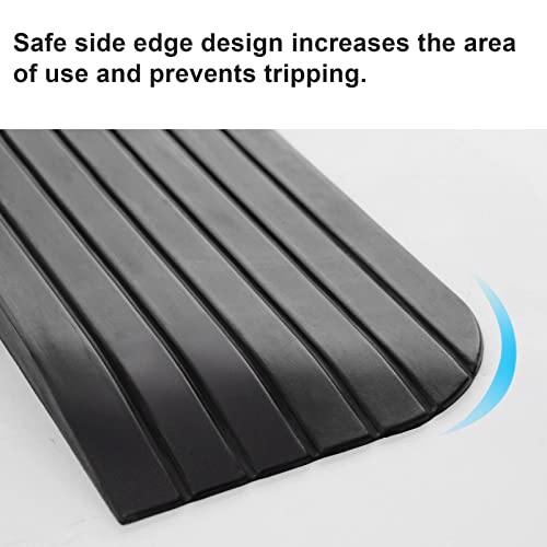 Ruedamann 1.5" Rise Solid Rubber Wheelchair Ramp,1500 lbs Capacity,Threshold ...