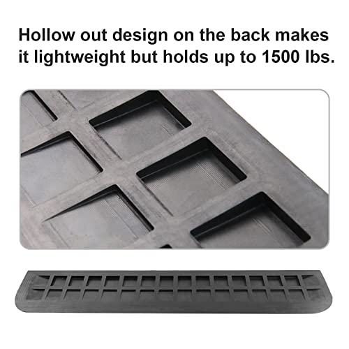 Ruedamann 1.5" Rise Solid Rubber Wheelchair Ramp,1500 lbs Capacity,Threshold ...
