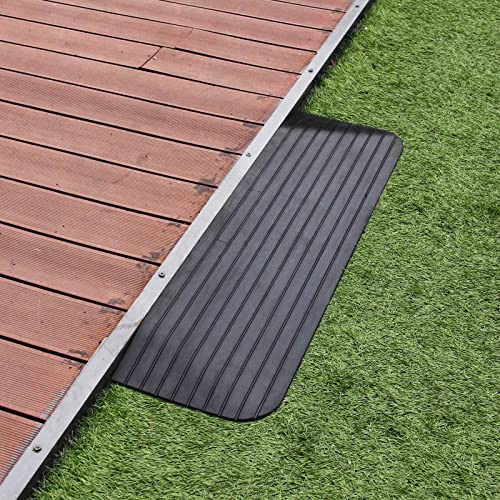 Ruedamann 1.5" Rise Solid Rubber Wheelchair Ramp,1500 lbs Capacity,Threshold ...