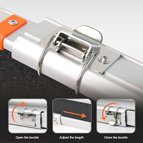 Ruedamann 7'L×8.3" W Adjustable Aluminum Wheelchair Ramp,600lbs Capacity,Port...