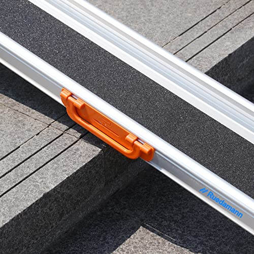 Ruedamann 7'L×8.3" W Adjustable Aluminum Wheelchair Ramp,600lbs Capacity,Port...
