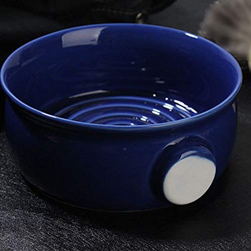 Ruellison Ceramic Men's Shaving Mug Bowl Cup Thread Bottom Wide Mouth for Sha...