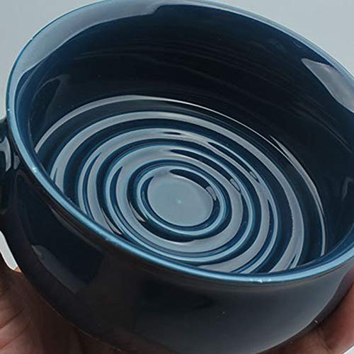 Ruellison Ceramic Men's Shaving Mug Bowl Cup Thread Bottom Wide Mouth for Sha...