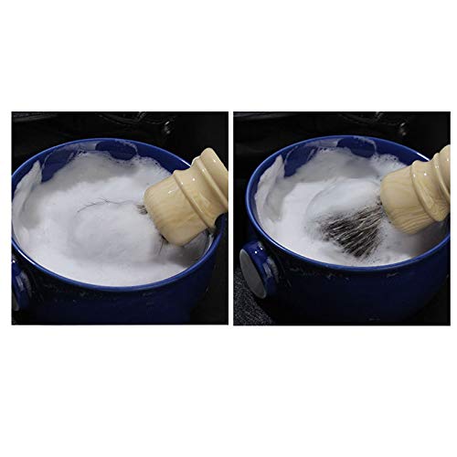 Ruellison Ceramic Men's Shaving Mug Bowl Cup Thread Bottom Wide Mouth for Sha...