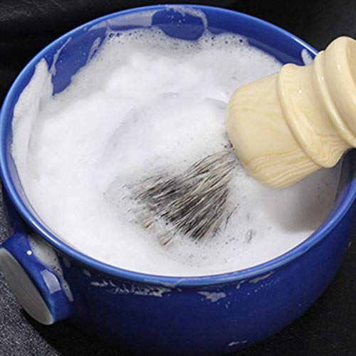 Ruellison Ceramic Men's Shaving Mug Bowl Cup Thread Bottom Wide Mouth for Sha...