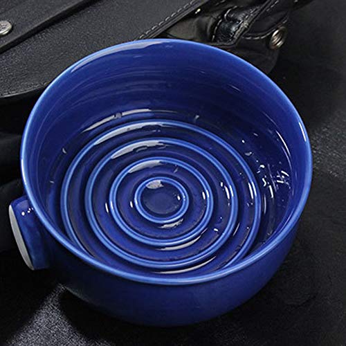 Ruellison Ceramic Men's Shaving Mug Bowl Cup Thread Bottom Wide Mouth for Sha...