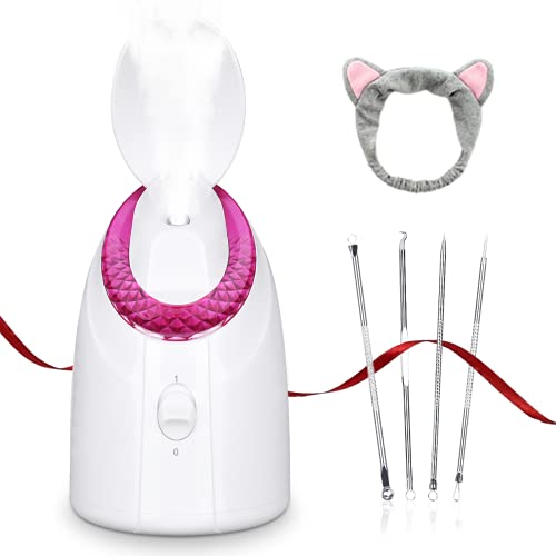 Facial Steamer, RUEOO Nano Hot Steam Face Spa Device Ionic Face Steaming Mach...