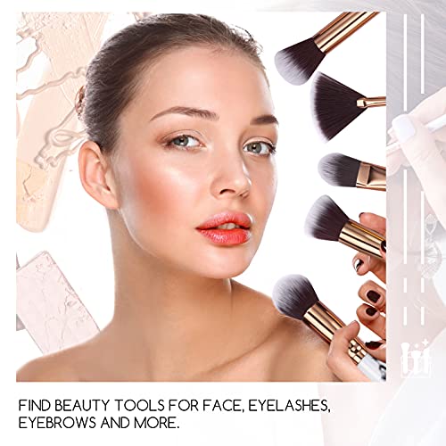 Ruesious 17PCS Makeup Brushes with Makeup Bag | Premium Synthetic Foundation ...