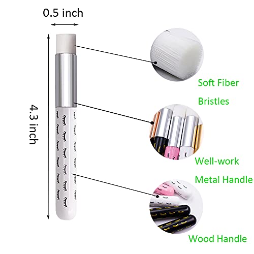 RUFRY Lash Shampoo Brushes, 5Pcs Eyelash Extensions Nose Pore Deep Cleaning B...