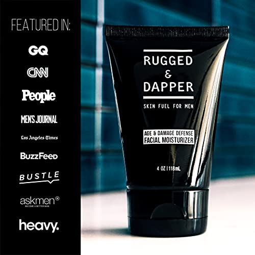 RUGGED & DAPPER Age + Damage Defense Facial Moisturizer | Dual Purpose Face L...