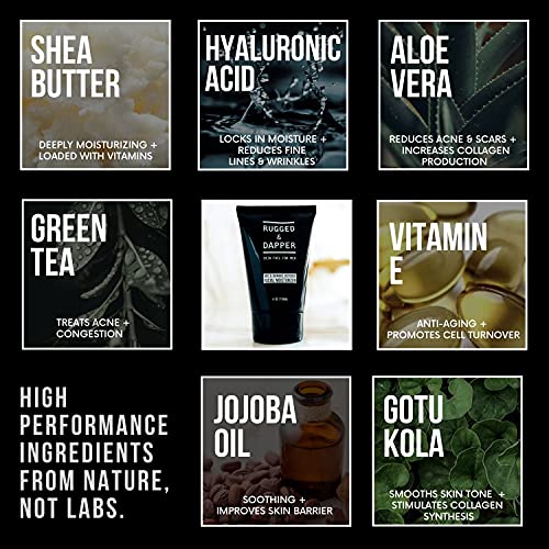 RUGGED & DAPPER Age + Damage Defense Facial Moisturizer | Dual Purpose Face L...