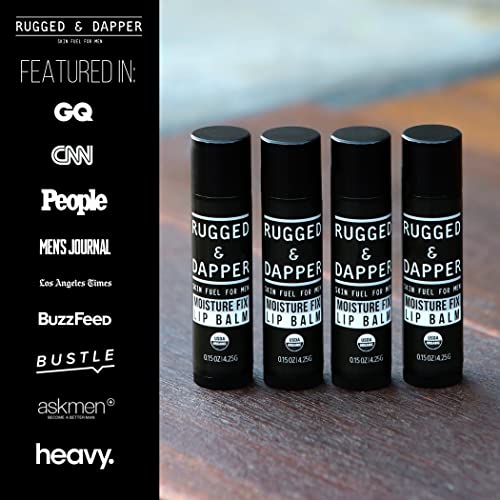 RUGGED & DAPPER Organic Lip Balm Set for Men | Natural Eucalyptus + Mint Flav...