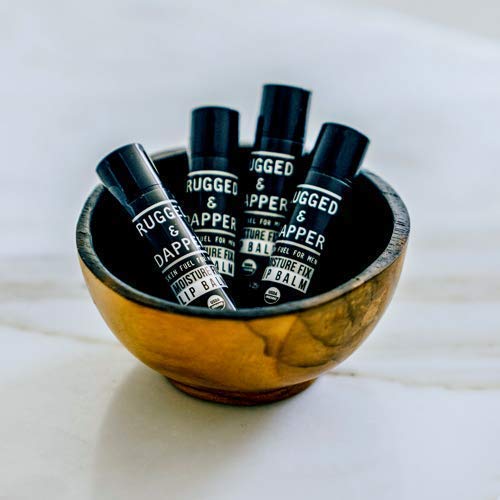 RUGGED & DAPPER Organic Lip Balm Set for Men | Natural Eucalyptus + Mint Flav...