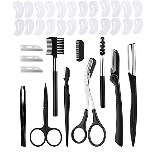 Eyebrow Set, Tweezers Plucking Eyebrow Scissors Eyebrow Brush Eyebrow Shaver,...