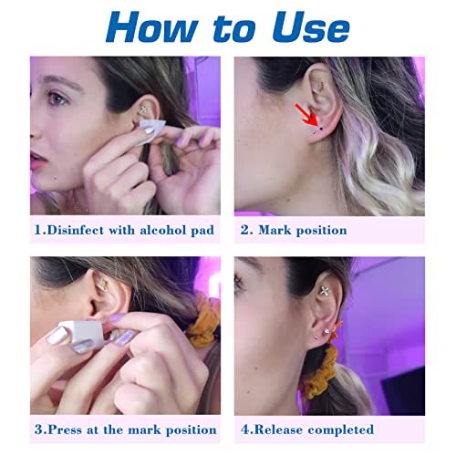 Ear Piercing Gun - Ruicoo 6 Pack Self Ear Piercing Gun Disposable Ear Piercin...