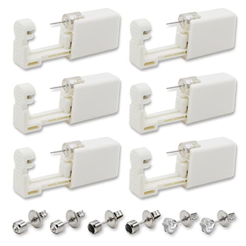 Ear Piercing Gun - Ruicoo 6 Pack Self Ear Piercing Gun Disposable Ear Piercin...
