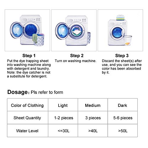 RUILLSEN Laundry Color Catcher 24 Count Sheets,Home Household Supply Valentin...