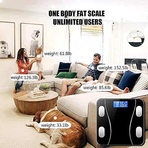 Weight Scale Digital Scales for Body Weight Body Fat Scale Bluetooth Scale Sm...