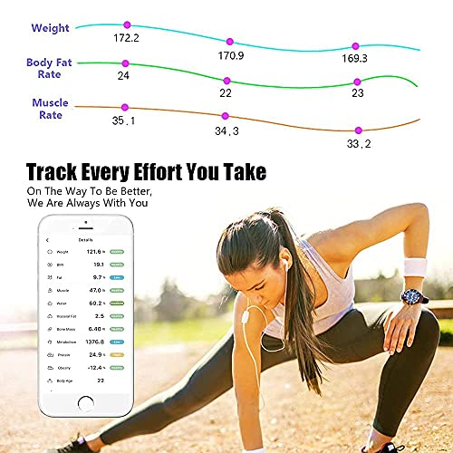 Weight Scale Digital Scales for Body Weight Body Fat Scale Bluetooth Scale Sm...