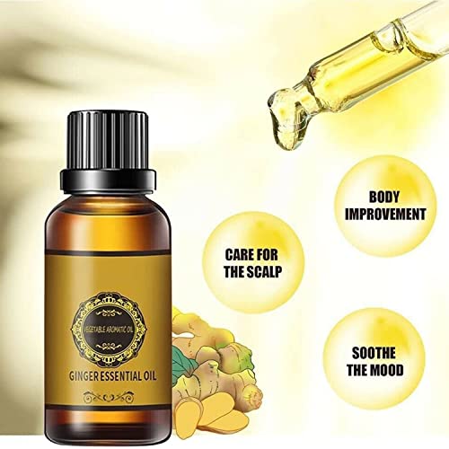 6PCS Belly Drainage Ginger Oil, Slimming Tummy Ginger Oil Ginger Oil Lymphati...