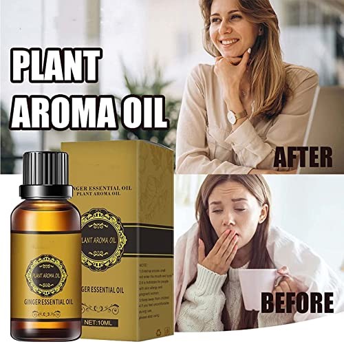 6PCS Belly Drainage Ginger Oil, Slimming Tummy Ginger Oil Ginger Oil Lymphati...