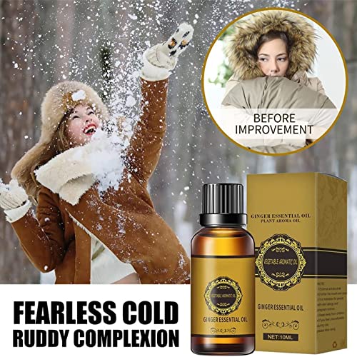 6PCS Belly Drainage Ginger Oil, Slimming Tummy Ginger Oil Ginger Oil Lymphati...