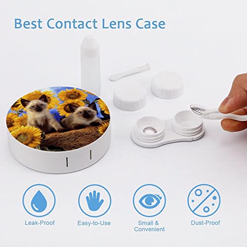 RUORUO Fashion Cosmetic Contact Lens Case Portable Box Kit with Mirror A Litt...