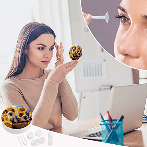 RUORUO Fashion Cosmetic Contact Lens Case Portable Box Kit with Mirror A Litt...