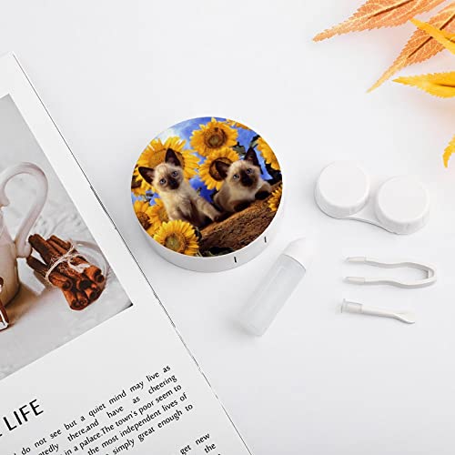 RUORUO Fashion Cosmetic Contact Lens Case Portable Box Kit with Mirror A Litt...