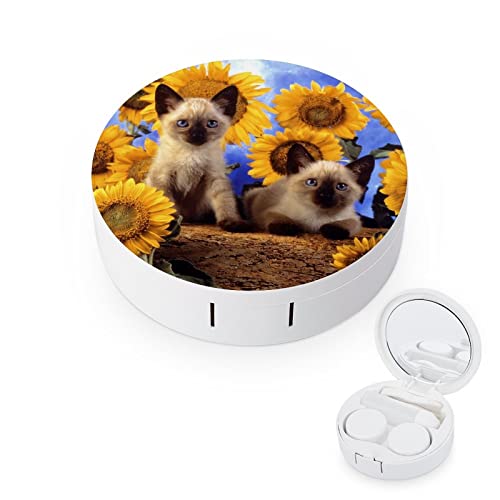 RUORUO Fashion Cosmetic Contact Lens Case Portable Box Kit with Mirror A Litt...