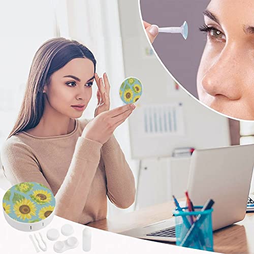 RUORUO Fashion Cosmetic Contact Lens Case Portable Box Kit with Mirror Elegan...