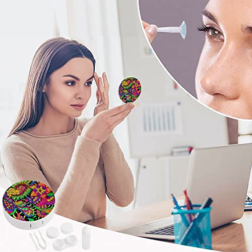 RUORUO Fashion Cosmetic Contact Lens Case Portable Box Kit with Mirror Hippie...