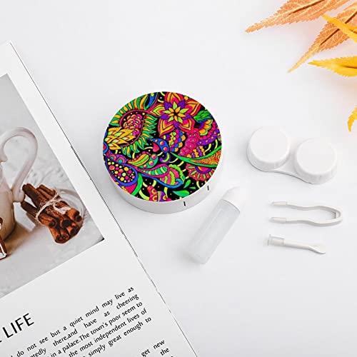 RUORUO Fashion Cosmetic Contact Lens Case Portable Box Kit with Mirror Hippie...