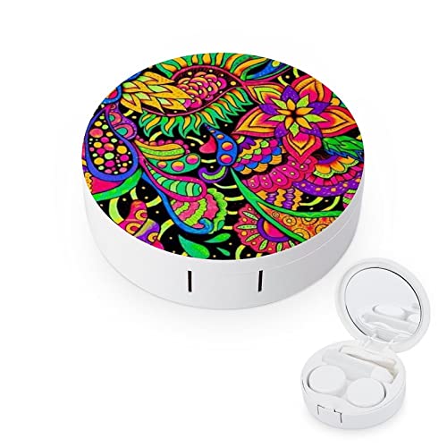 RUORUO Fashion Cosmetic Contact Lens Case Portable Box Kit with Mirror Hippie...