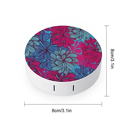 RUORUO Fashion Cosmetic Contact Lens Case Portable Box Kit with Mirror Navy A...