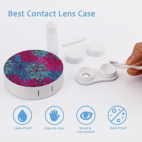 RUORUO Fashion Cosmetic Contact Lens Case Portable Box Kit with Mirror Navy A...