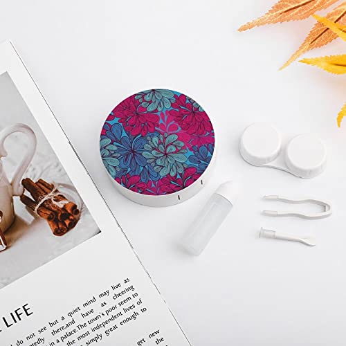 RUORUO Fashion Cosmetic Contact Lens Case Portable Box Kit with Mirror Navy A...