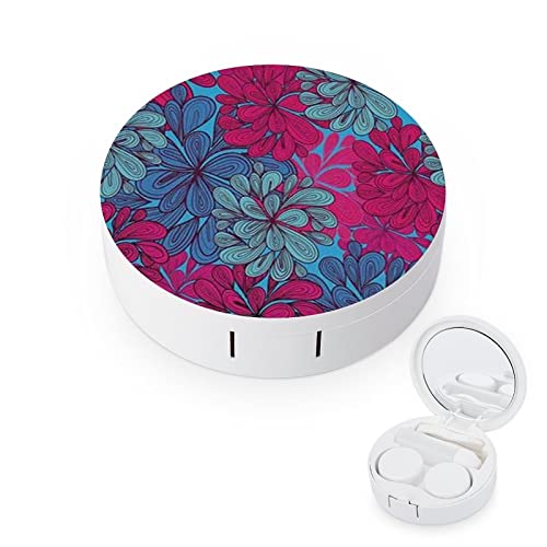 RUORUO Fashion Cosmetic Contact Lens Case Portable Box Kit with Mirror Navy A...